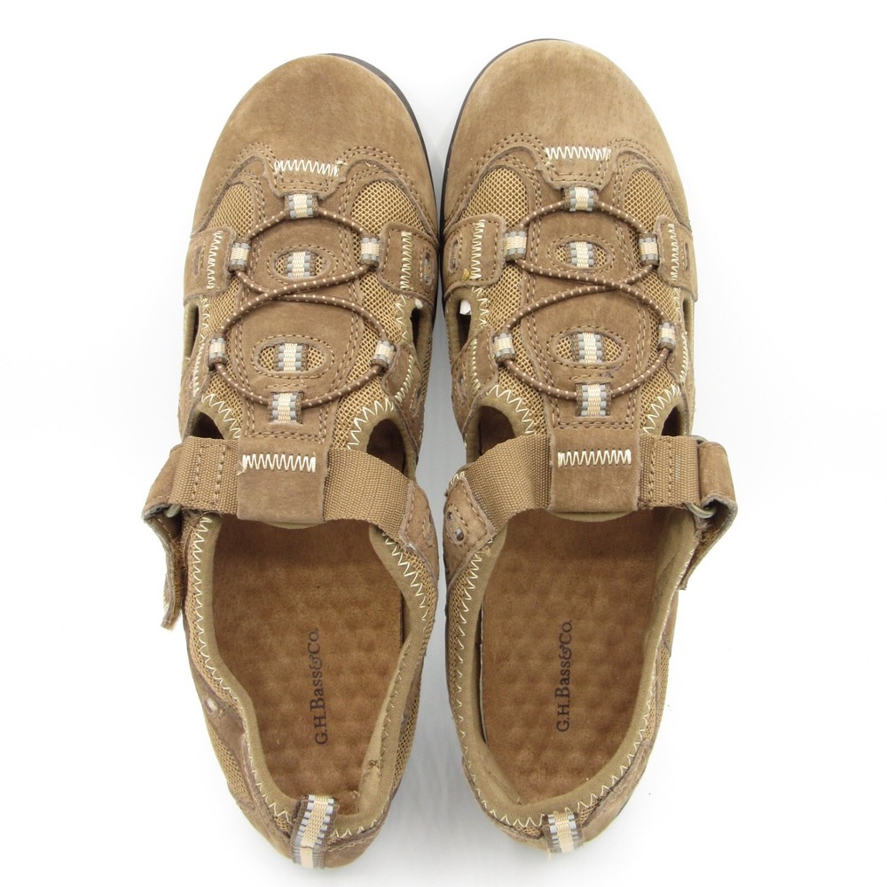G.H. Bass & Co Women's Fisherman Sandal Brown Suede & Nylon Size 9.5M